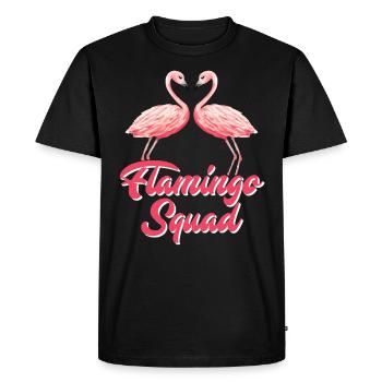 Flamingo Squad Enterrement de vie de jeune fille Femmes - T-shirt Premium bio Homme - noir - Devant - Nico (187cm)