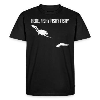Harpons pêchant sous-marin ici Fischi Fischi Chasse au poisson - T-shirt Premium bio Homme - noir - Devant - Nico (187cm)