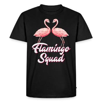Flamingo Squad Enterrement de vie de jeune fille Femmes - T-shirt Premium bio Homme - noir - Devant - Nico (187cm)