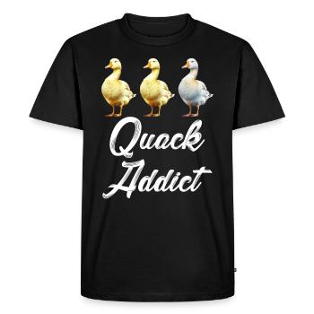 Duck Keeper Quack Addicted Ducklings Duck Élevage - T-shirt Premium bio Homme - noir - Devant - Nico (187cm)