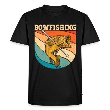 Bow Fisherman Bowfishing Bow Hunter Bow Fishing - Men's Premium Organic T-Shirt - black - Front - Nico (187cm)