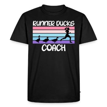 Ducks Runner Ducks Coach Duck Lover Shirt - T-shirt Premium bio Homme - noir - Devant - Nico (187cm)