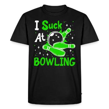 Chemise Bowling Lustig I Suck at Bowling Bowlen - T-shirt Premium bio Homme - noir - Devant - Nico (187cm)