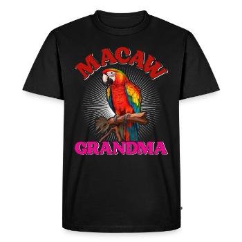 Ara Grand-mère Oiseau Amant Aras Perroquets - T-shirt Premium bio Homme - noir - Devant - Nico (187cm)