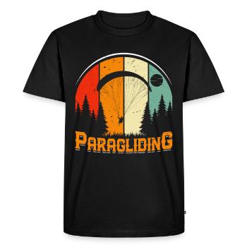 Parapente, vol sportif, parapente en montagne - T-shirt Premium bio Homme - noir - Devant - Nico (187cm)