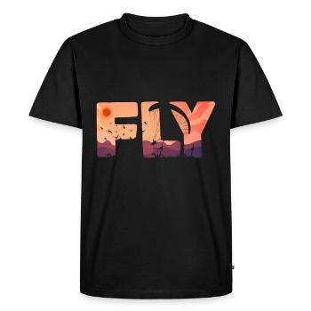 Flying Paragliders Paragliding Pilots - Men's Premium Organic T-Shirt - black - Front - Nico (187cm)