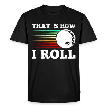 Chemise de bowling C’est comme ça que je roule Bowlingspieler - T-shirt Premium bio Homme - noir - Devant - Nico (187cm)
