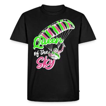 Parapente Femmes Reine du Ciel - T-shirt Premium bio Homme - noir - Devant - Nico (187cm)