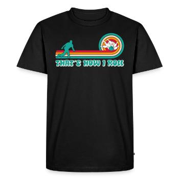 Bowlingspieler Comment je roule la chemise de bowling - T-shirt Premium bio Homme - noir - Devant - Nico (187cm)