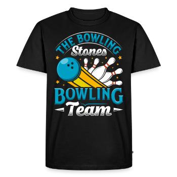Bowling The Bowling Stones Funny Bowling Player - Men's Premium Organic T-Shirt - black - Front - Nico (187cm)