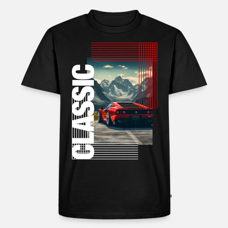 classic car - Männer Premium Bio T-Shirt - Schwarz