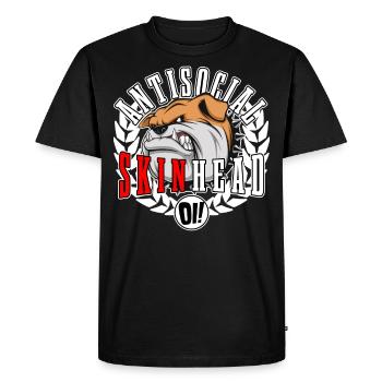 Oi Skinhead Shirt - Men's Premium Organic T-Shirt - black - Front - Nico (187cm)