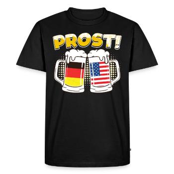 À votre santé! Beer Mug Allemagne États-Unis Fan de bière allemand - T-shirt Premium bio Homme - noir - Devant - Nico (187cm)