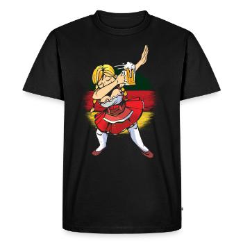 Trachten Shirt Frauen Bierfan - T-shirt Premium bio Homme - noir - Devant - Nico (187cm)
