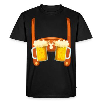 Lederhosen Buveur de bière Chemise Homme - T-shirt Premium bio Homme - noir - Devant - Nico (187cm)