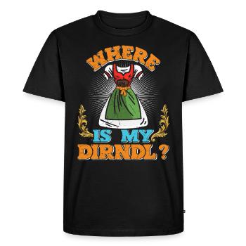 Où est mon Dirndl ? Chemise Trachten - T-shirt Premium bio Homme - noir - Devant - Nico (187cm)