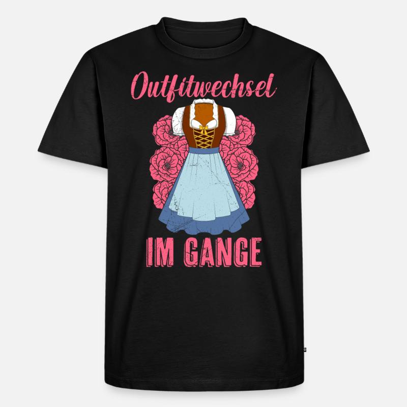 im Gange Dirndl Damen Bierfans - Männer Premium Bio T-Shirt - Schwarz