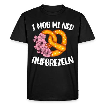 Bretzels bavarois I Mog mi Ned Pretzels Femmes - T-shirt Premium bio Homme - noir - Devant - Nico (187cm)