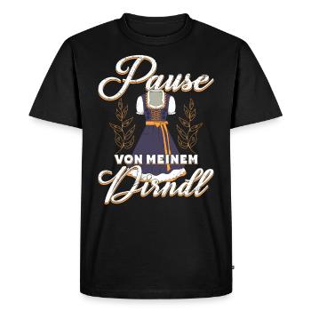 Pause femme de ma chemise dirndl - T-shirt Premium bio Homme - noir - Devant - Nico (187cm)