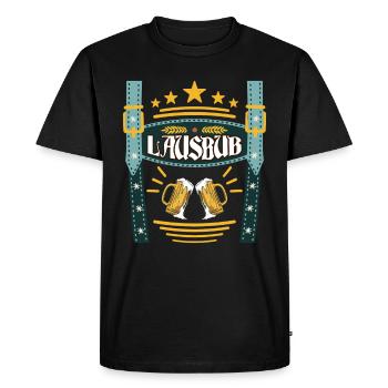 Lederhosen Lausbua Bayerisch Trachten Shirt Herren - T-shirt Premium bio Homme - noir - Devant - Nico (187cm)