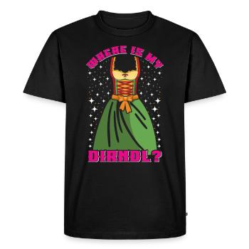 Où est mon Dirndl ? Chemise Trachten - T-shirt Premium bio Homme - noir - Devant - Nico (187cm)