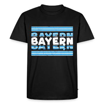 Bavaria Blue White Free State of Bavaria Bavarian - Men's Premium Organic T-Shirt - black - Front - Nico (187cm)