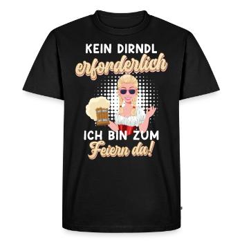 Pas besoin de dirndl pour célébrer - T-shirt Premium bio Homme - noir - Devant - Nico (187cm)
