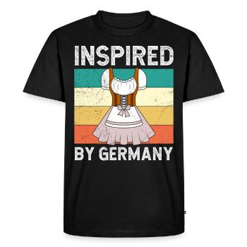 Chemise Dirndl inspirée de l’Allemagne Bayerische - T-shirt Premium bio Homme - noir - Devant - Nico (187cm)