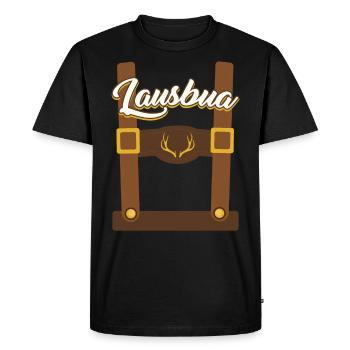 Bayerisches Trachten Shirt Herren Lausbua Bayern - T-shirt Premium bio Homme - noir - Devant - Nico (187cm)