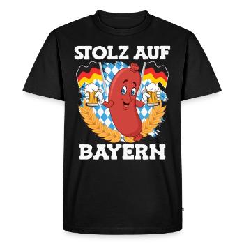 Fier de Bavaria Bavarian Food Bratwurst - T-shirt Premium bio Homme - noir - Devant - Nico (187cm)