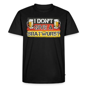 German bratwurst I don't give a bratwurst - Men's Premium Organic T-Shirt - black - Front - Nico (187cm)