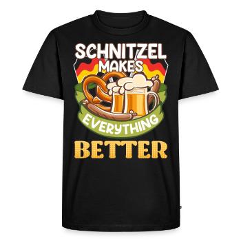 Schnitzel rend tout meilleur en Allemagne - T-shirt Premium bio Homme - noir - Devant - Nico (187cm)