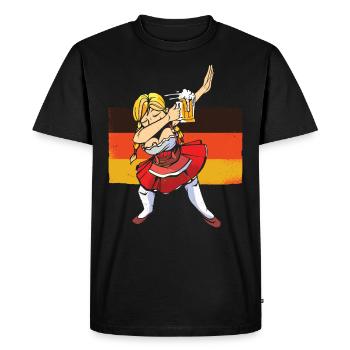 Trachten Shirt Frauen Bierfan - T-shirt Premium bio Homme - noir - Devant - Nico (187cm)