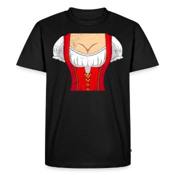 Chemise Dirndl Bayerisch Trachten - T-shirt Premium bio Homme - noir - Devant - Nico (187cm)