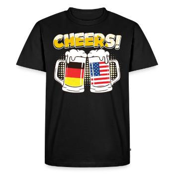 À votre santé! Beer Mug Allemagne États-Unis Fan de bière allemand - T-shirt Premium bio Homme - noir - Devant - Nico (187cm)