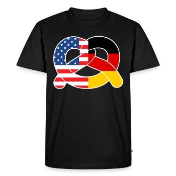 Bretzels Allemands Amérique Bretzel Bavarois - T-shirt Premium bio Homme - noir - Devant - Nico (187cm)