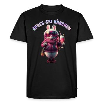 Après-Ski Bunny Cool with Cocktail Ski Party - Men's Premium Organic T-Shirt - black - Front - Nico (187cm)