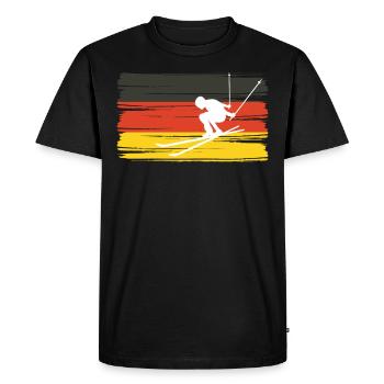 Allemagne Chemise de skieur Ski Piste de ski - T-shirt Premium bio Homme - noir - Devant - Nico (187cm)