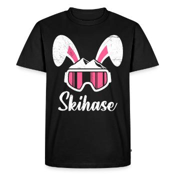 Skihase Apres Party Skifahren Frauen Ski Hasen - Männer Premium Bio T-Shirt - Schwarz - Vorne - Nico (187cm)
