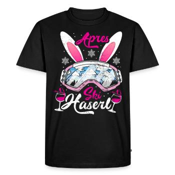 Apres-Ski Häschen Apres-Ski Bunny Apres-Ski Haserl - Männer Premium Bio T-Shirt - Schwarz - Vorne - Nico (187cm)