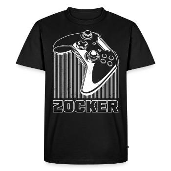 Gamer Gamer Jeux vidéo Controller Console de jeu - T-shirt Premium bio Homme - noir - Devant - Nico (187cm)