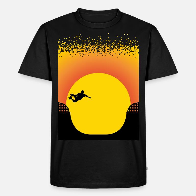 Sunset Skateboards - Männer Premium Bio T-Shirt - Schwarz