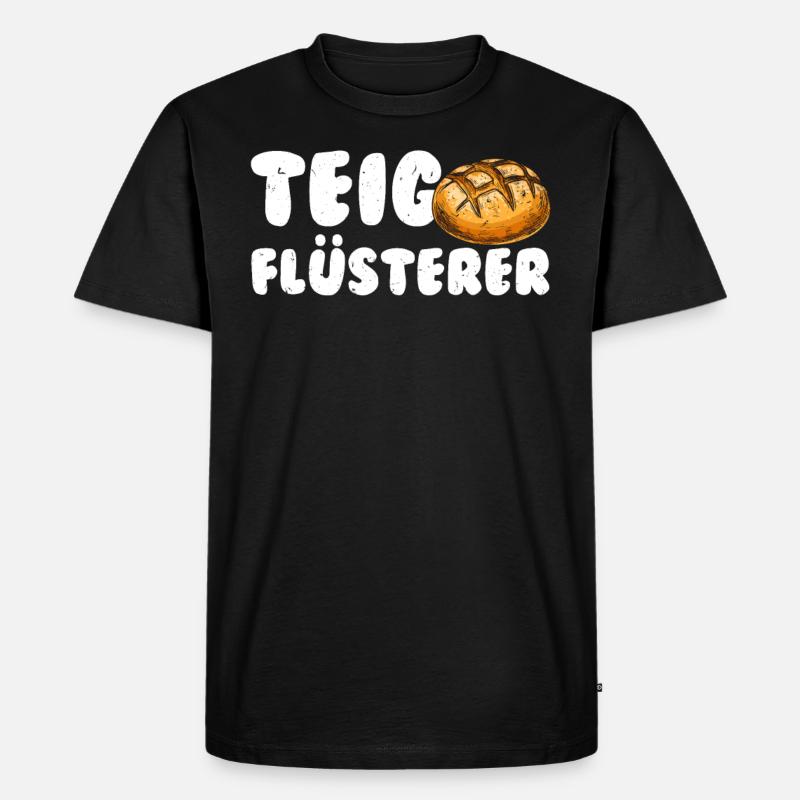 Teigflüsterer Backliebhaber Backfans Backen - Männer Premium Bio T-Shirt - Schwarz