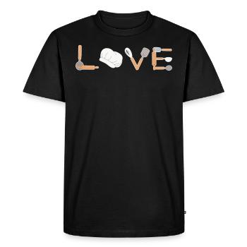 Baking Love LOVE Confectionery Baking Dough Confectioner - Men's Premium Organic T-Shirt - black - Front - Nico (187cm)