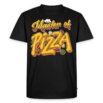Pizza Maker Master of Pizza Backfans Pizza Fan - Men's Premium Organic T-Shirt - black - Front - Nico (187cm)