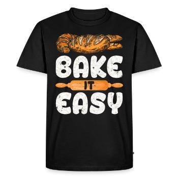 Just Bake Bread Dough Bake Baking Lover - Men's Premium Organic T-Shirt - black - Front - Nico (187cm)