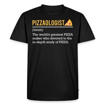 Baker Pizzaologist Baking Lover Pizza Fan - Men's Premium Organic T-Shirt - black - Front - Nico (187cm)