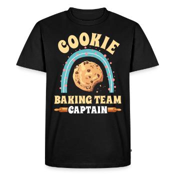 Cookie Baking Team Captain Baking Lover Dough - Men's Premium Organic T-Shirt - black - Front - Nico (187cm)