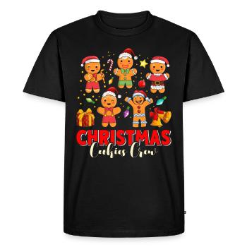 Biscuits de Noël Équipage de biscuits de Noël - T-shirt Premium bio Homme - noir - Devant - Nico (187cm)