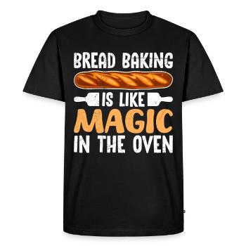 Baking bread is like magic in the oven Bread Baker - Men's Premium Organic T-Shirt - black - Front - Nico (187cm)